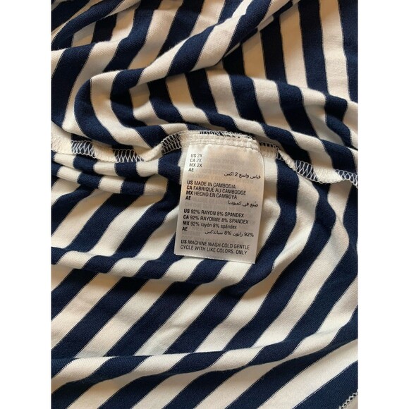 Style & Co. Women's Sleeveless Stripe Swing Dress 2XL Stripe Blue - Picture 9 of 12